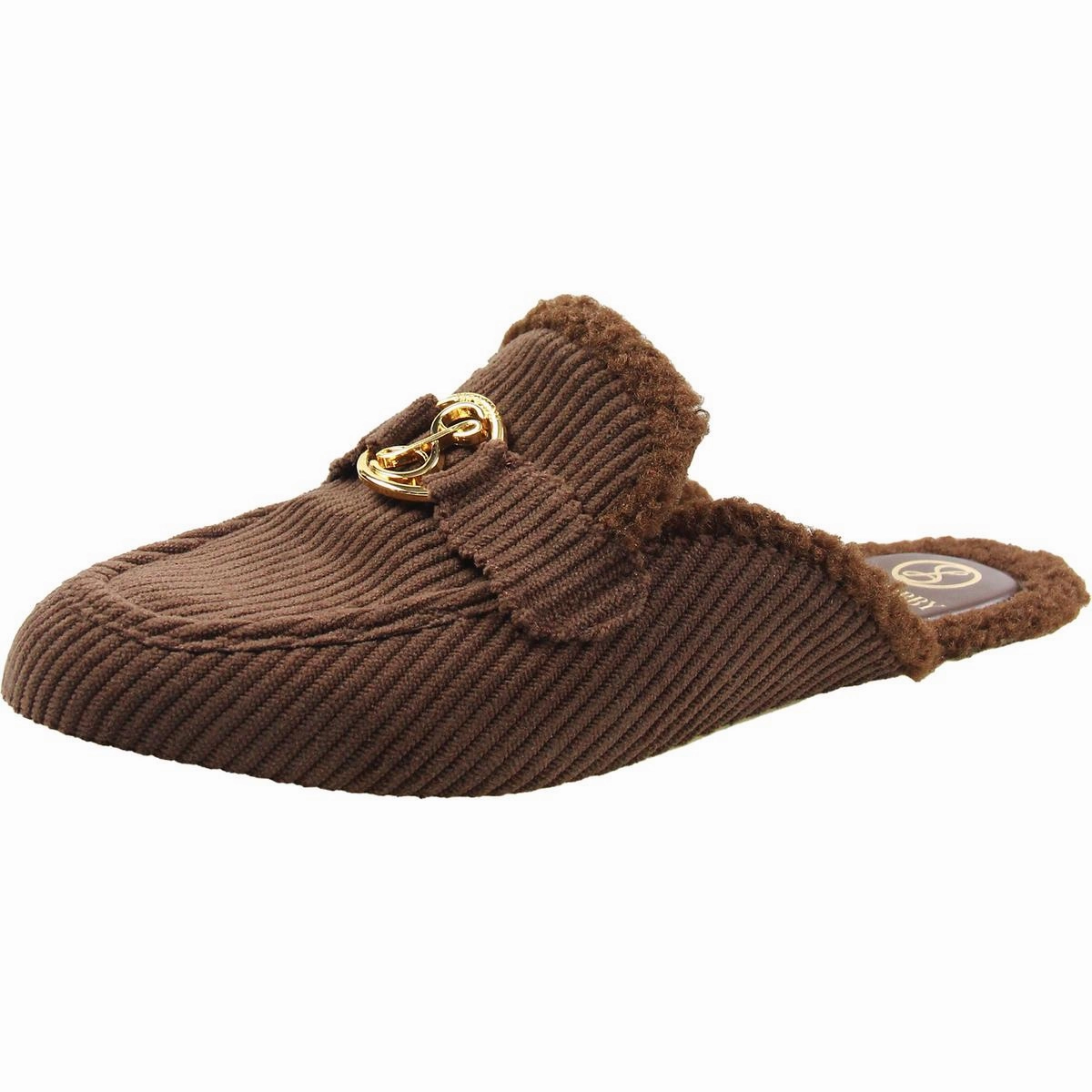 Breathable mesh panel Shelby Cozy Womens Ribbed Man Made Slide Slippers