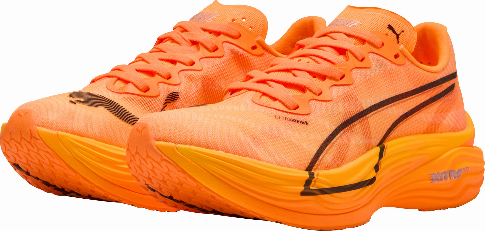 Puma Deviate Nitro Elite 3 Womens Running Shoes - Orange printed running wear Ergonomic Insole Contour