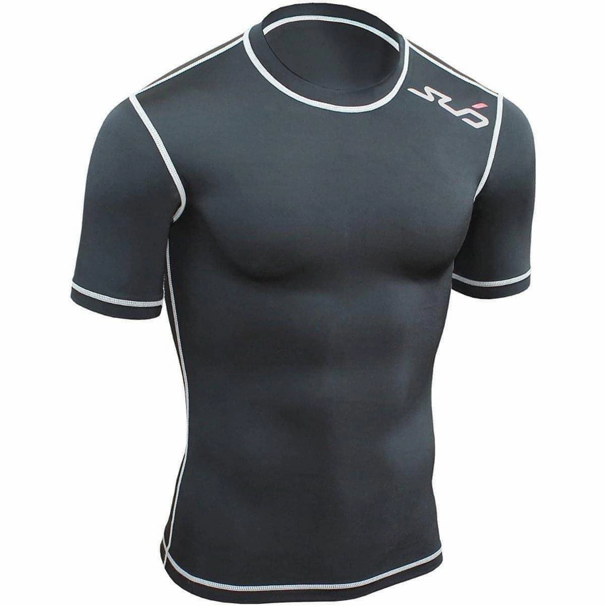 Sub Sports Dual All Seasons Short Sleeve Junior Compression Top - Black Anti Pill Surface