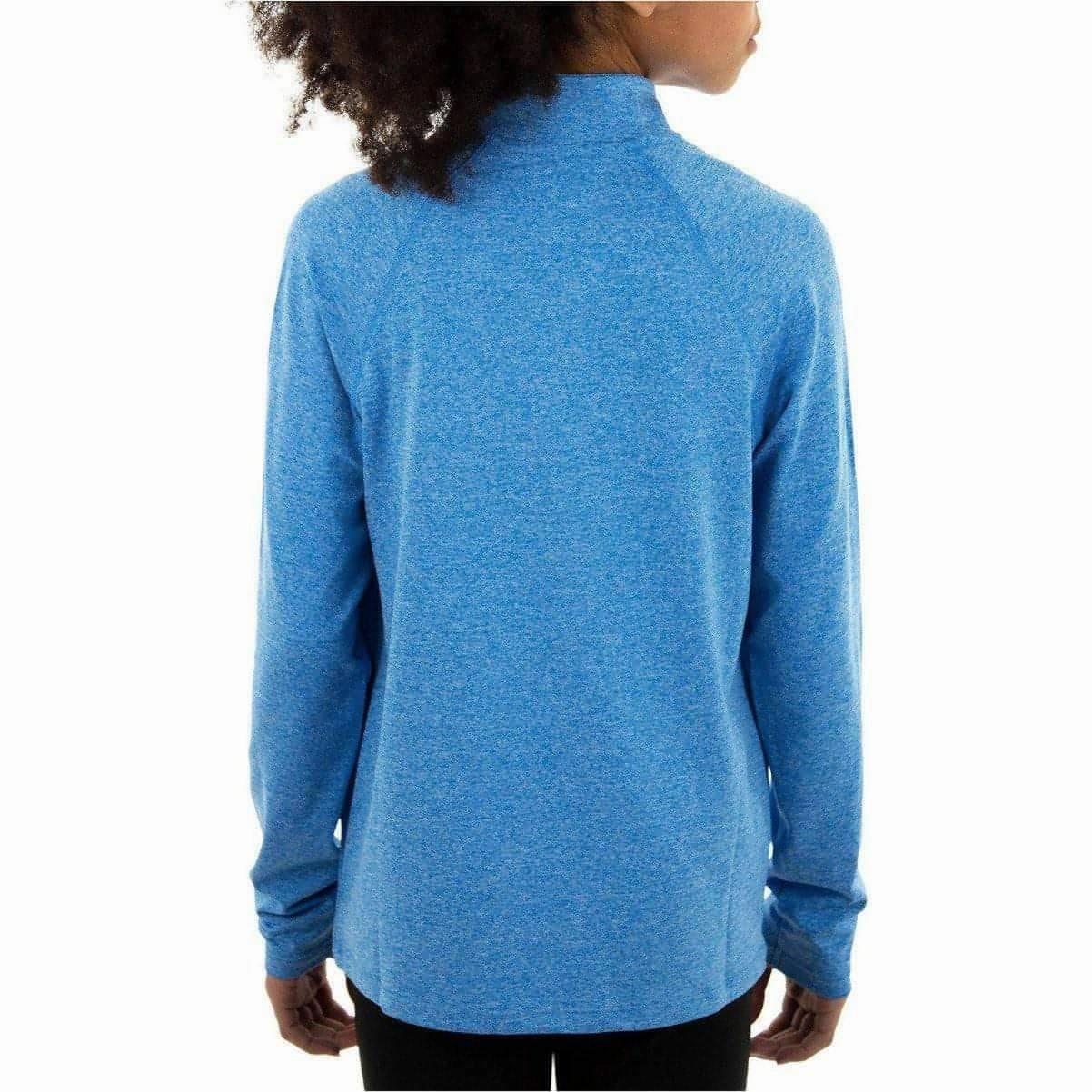 More Mile Train To Run Half Zip Junior Running Top - Blue Loose - fitting