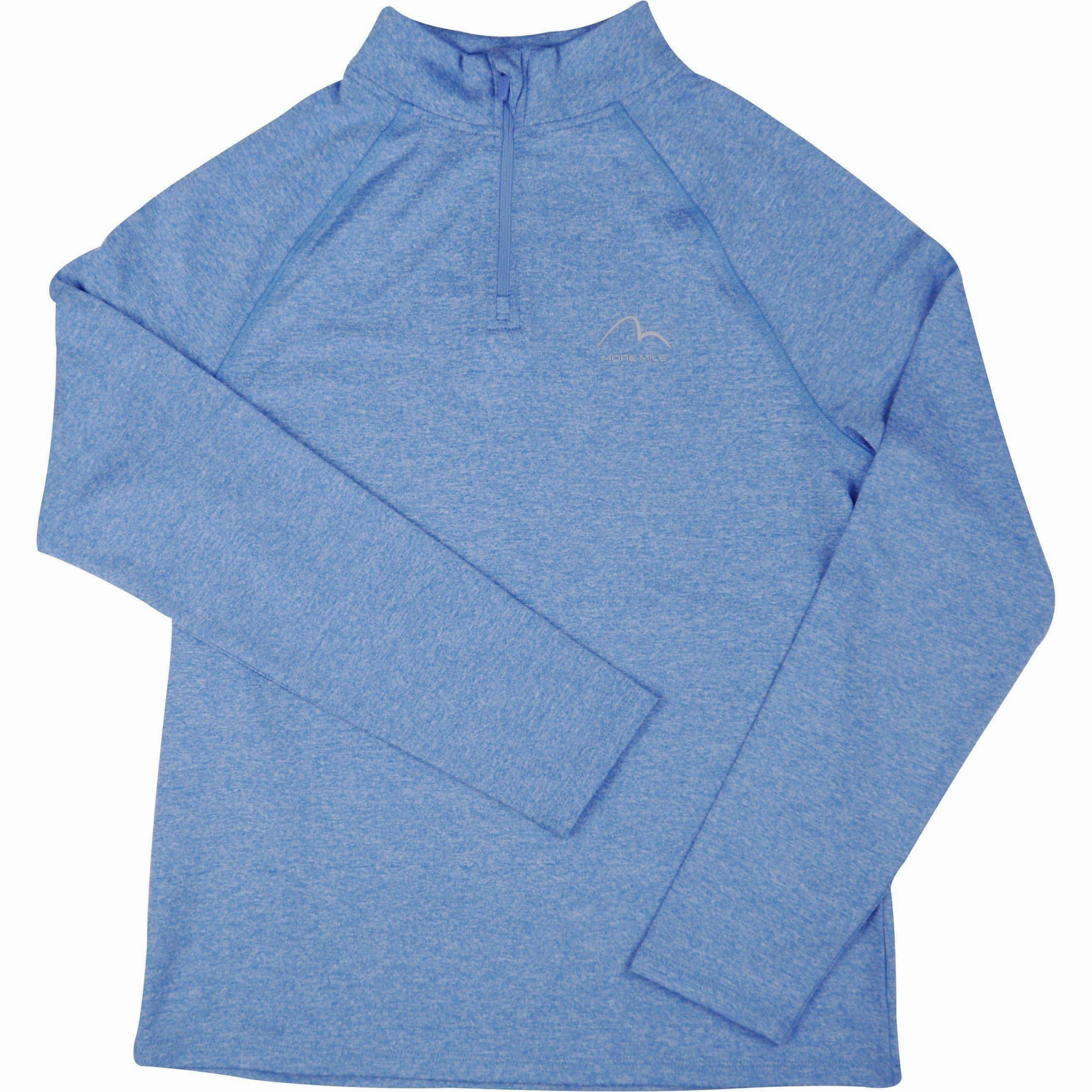 More Mile Train To Run Half Zip Junior Running Top - Blue Tropical region Basic item
