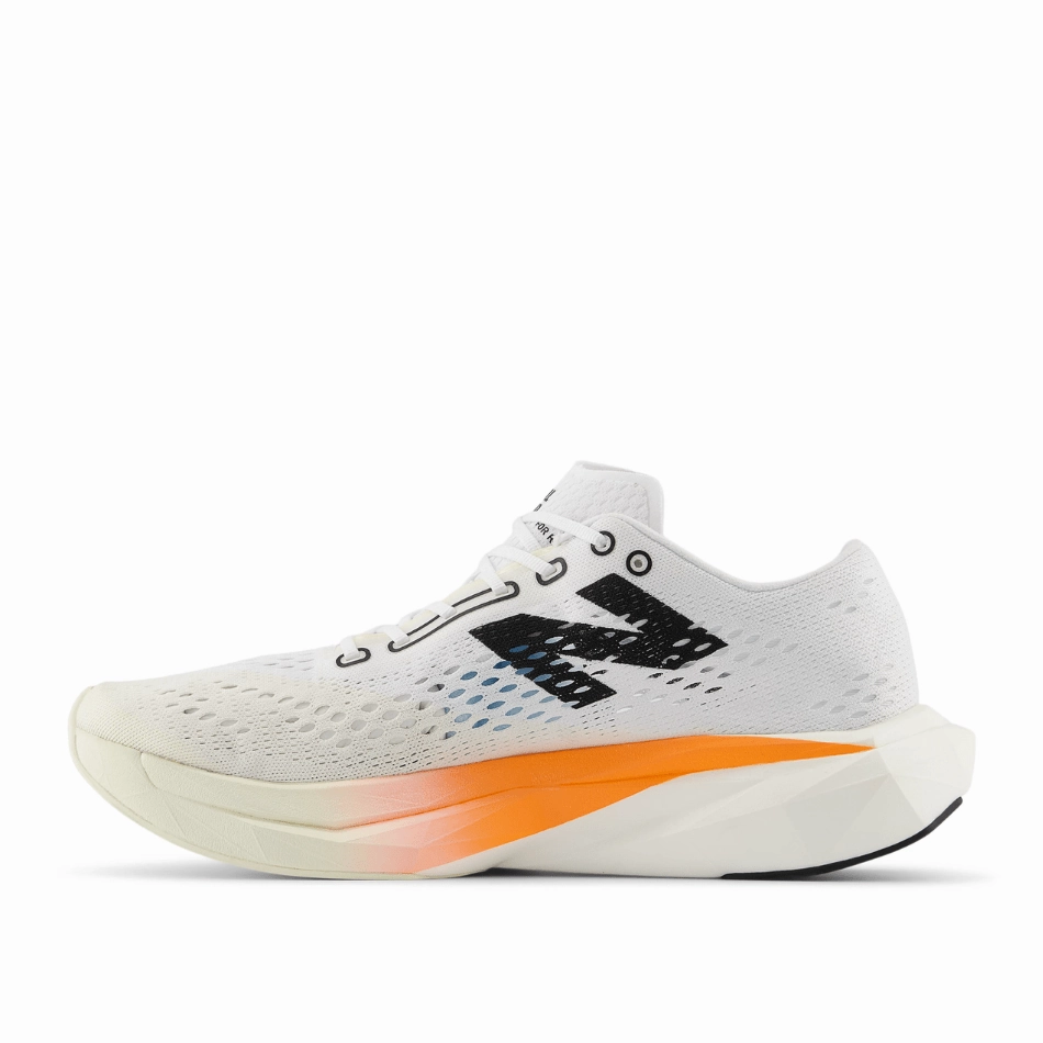 New Balance Men's FuelCell SuperComp Pacer V2 Running Shoes in Hot Mango SS25 Perforated Tongue Construction