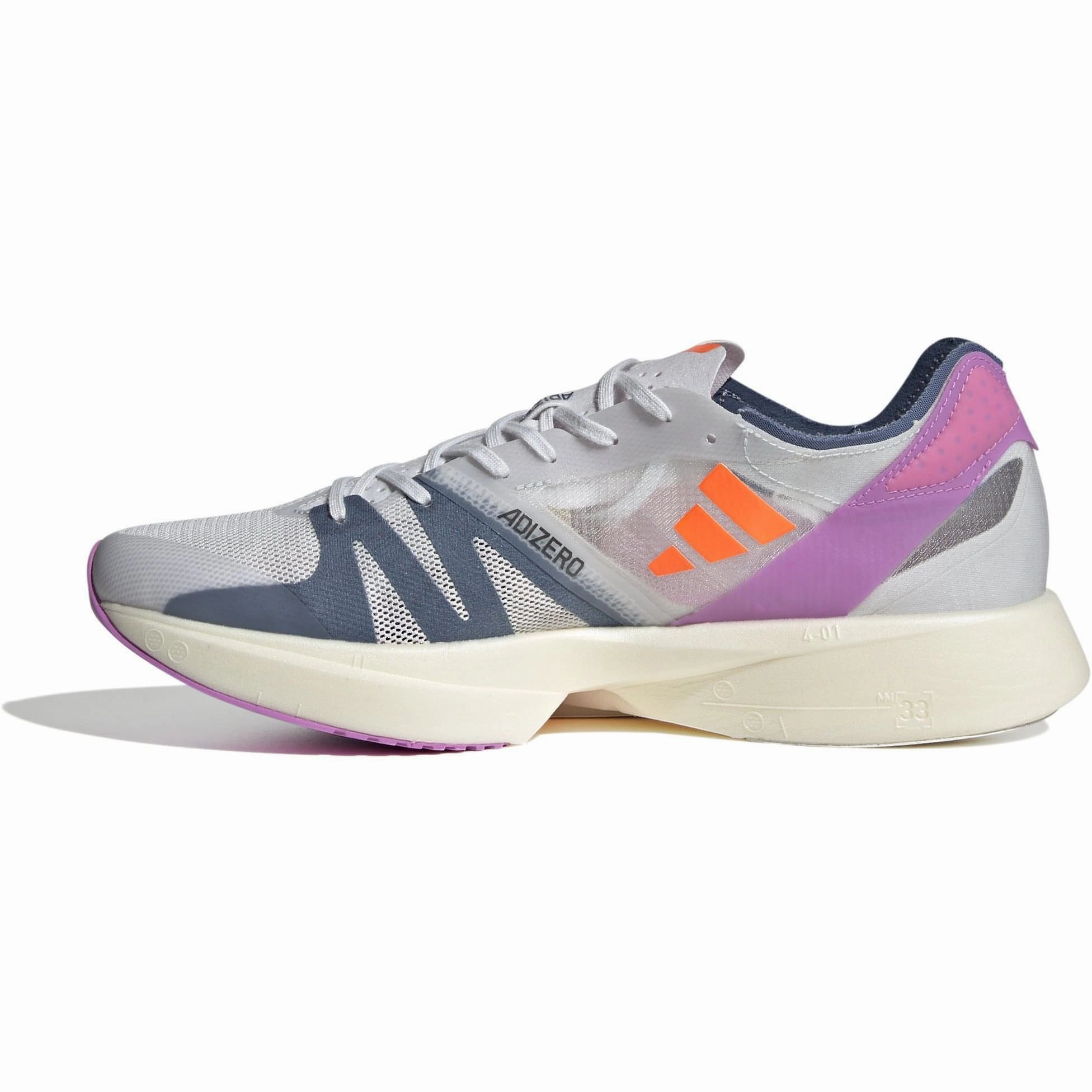 adidas Adizero Takumi Sen 8 Running Shoes - Grey Breathable Padding