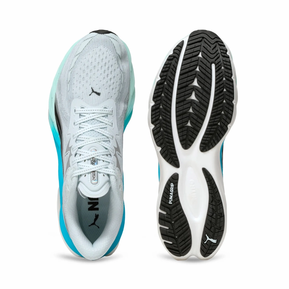 PUMA Men's Velocity NITRO 4 Running Shoes in Sea Glass/Speed Blue AW25 Track Performance Fitness improvement
