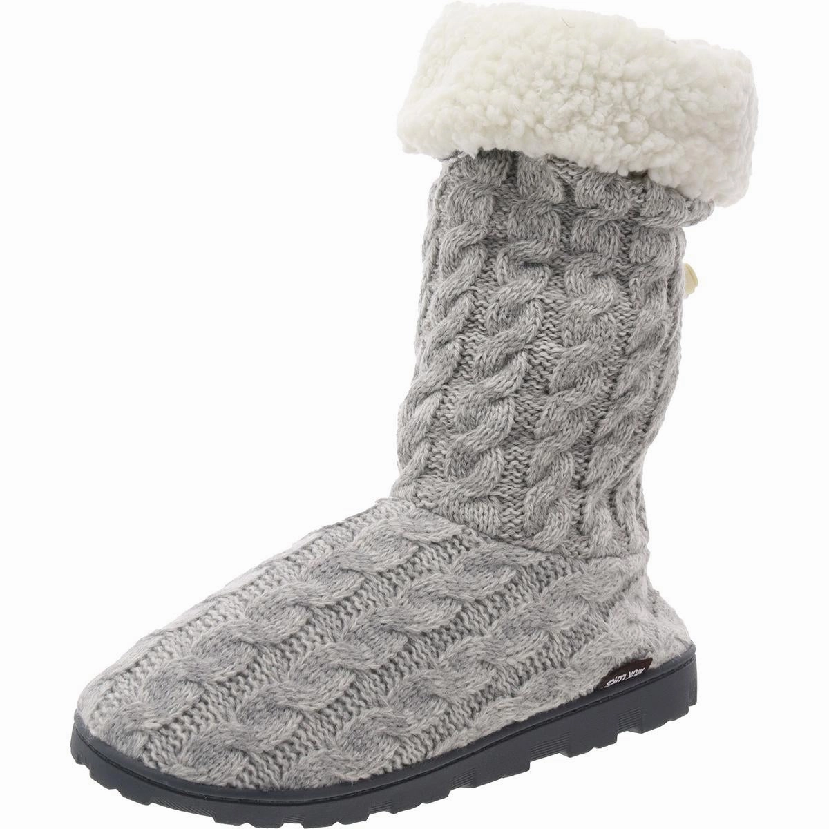 Reliable Quality Tabbi Toggle Womens Faux Fur Cable Knit Bootie Slippers