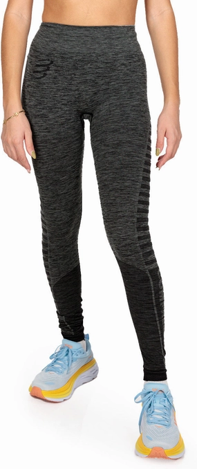 Compressport Winter Womens Long Running Tights - Black Fade Resistant For Kids