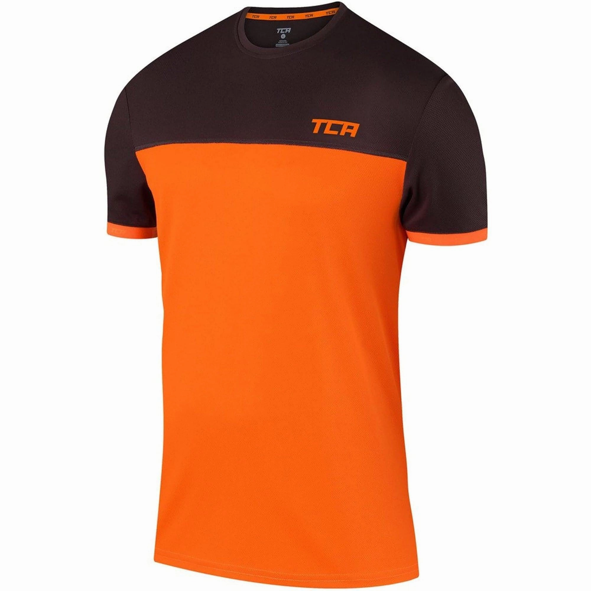 TCA Aeron Short Sleeve Junior Running Top - Orange Versatile Style Cozy Wear Design