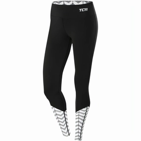 Freedom Fit Flexible Wear Casual Day TCA Impulse Printed Womens Long Running Tights - Black