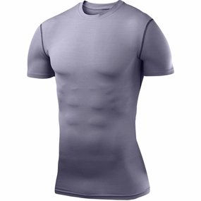 Relaxed and Easy TCA PowerLayer Compression Junior Short Sleeve Running Top - Grey