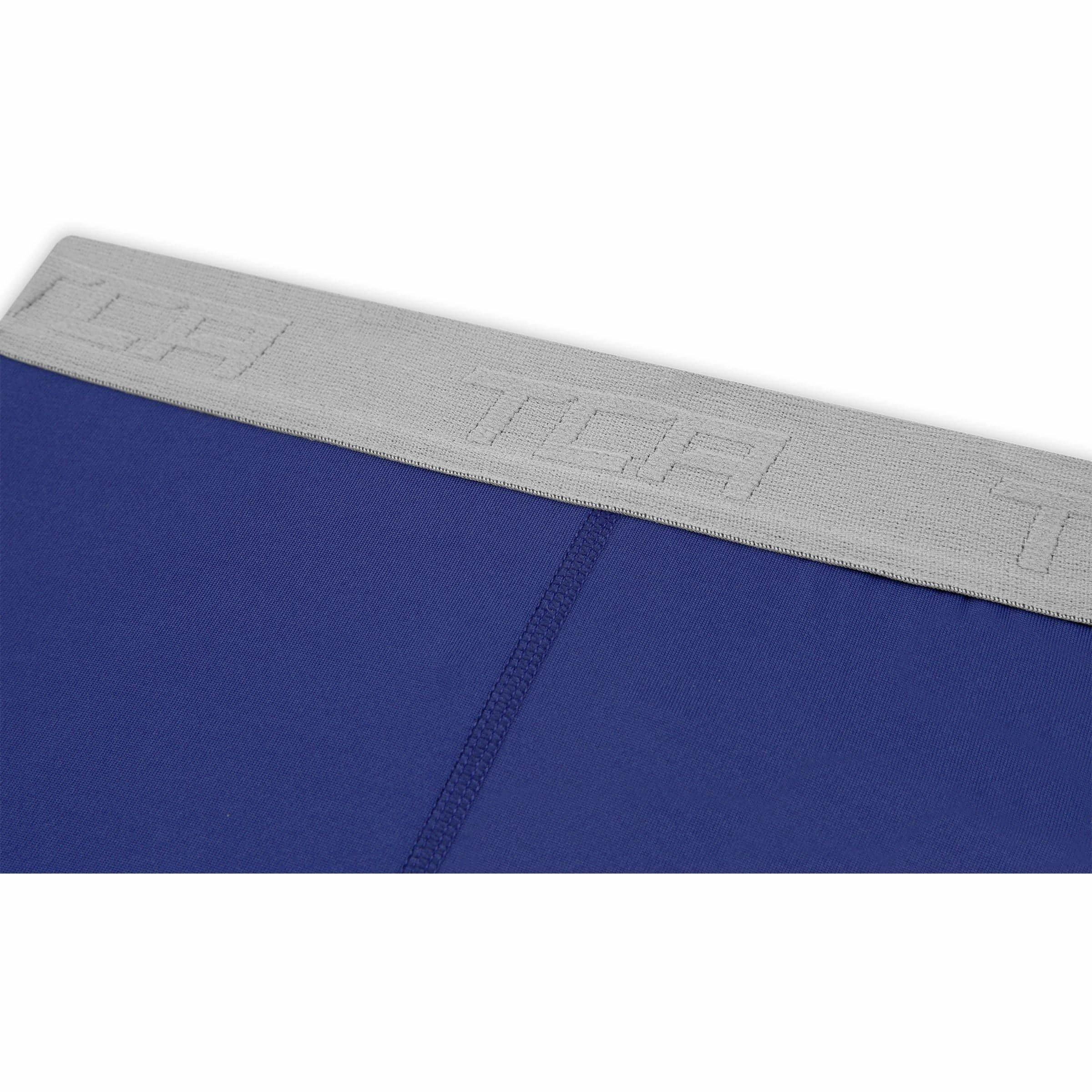 TCA Pro Performance Endurance Womens 3/4 Capri Running Tights - Blue Ribbed Texture Fabric