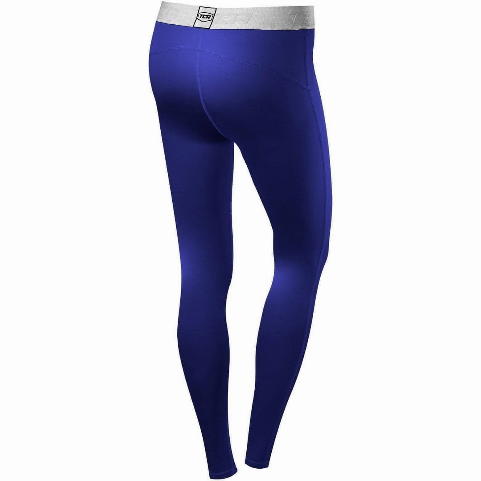 TCA Pro  Performance Endurance Womens Compression Tights - Blue Reinforced Knees