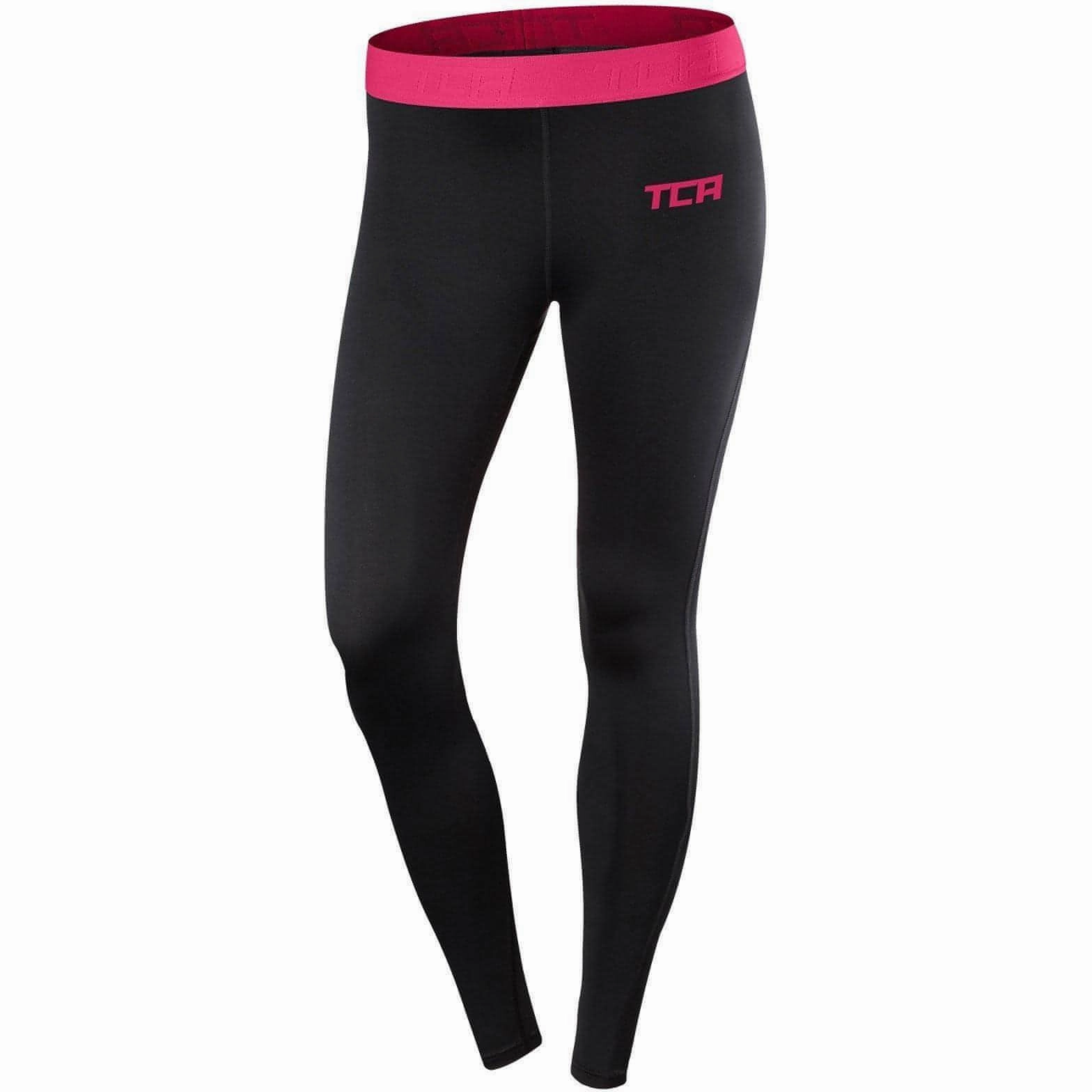 TCA Pro Performance Endurance Womens Long Running Tights - Black Outdoor Running Non See