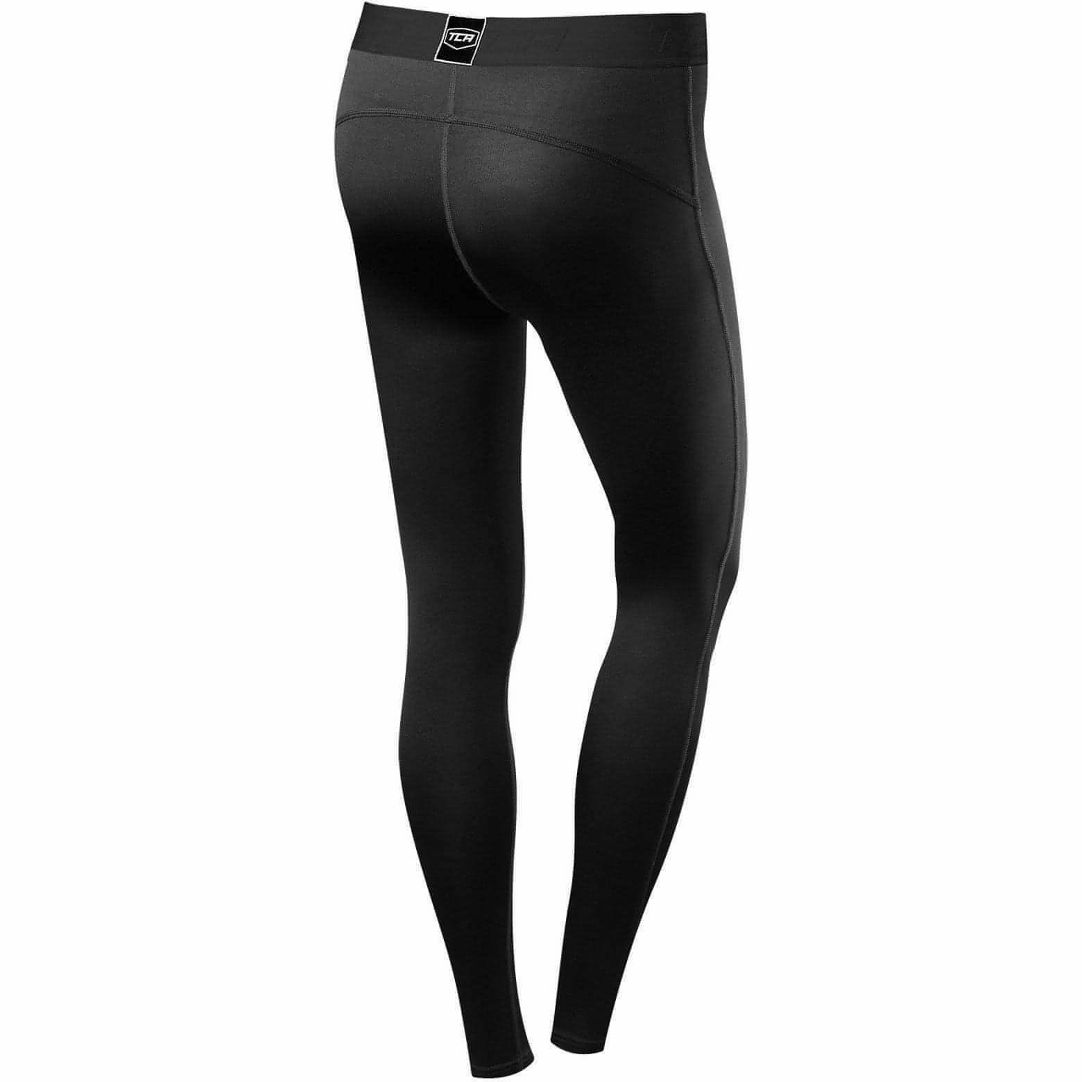 TCA Pro Performance Endurance Womens Long Running Tights - Black Flexible Fabric