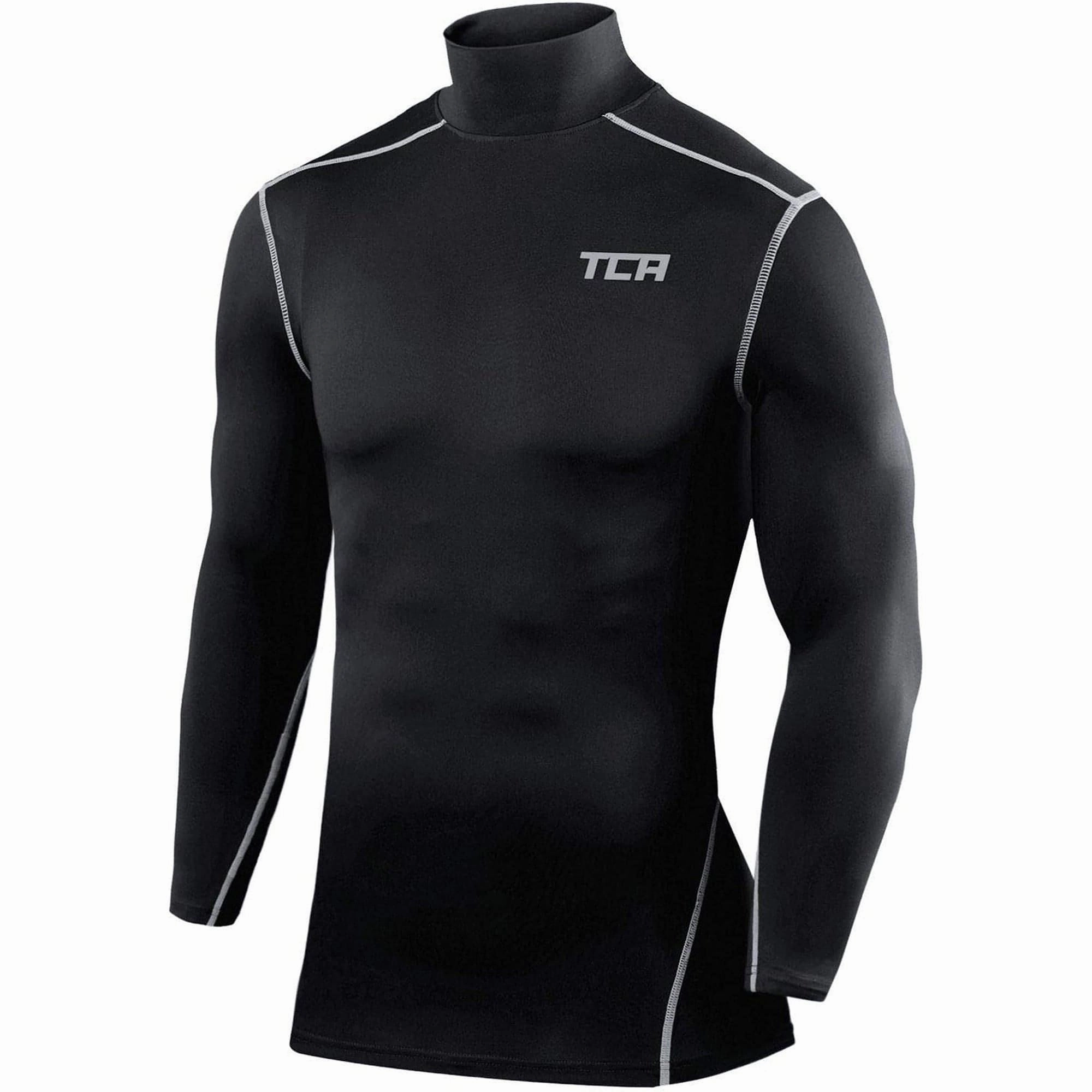 concert TCA Pro Performance Long Sleeve Mock Junior Compression Top - Black