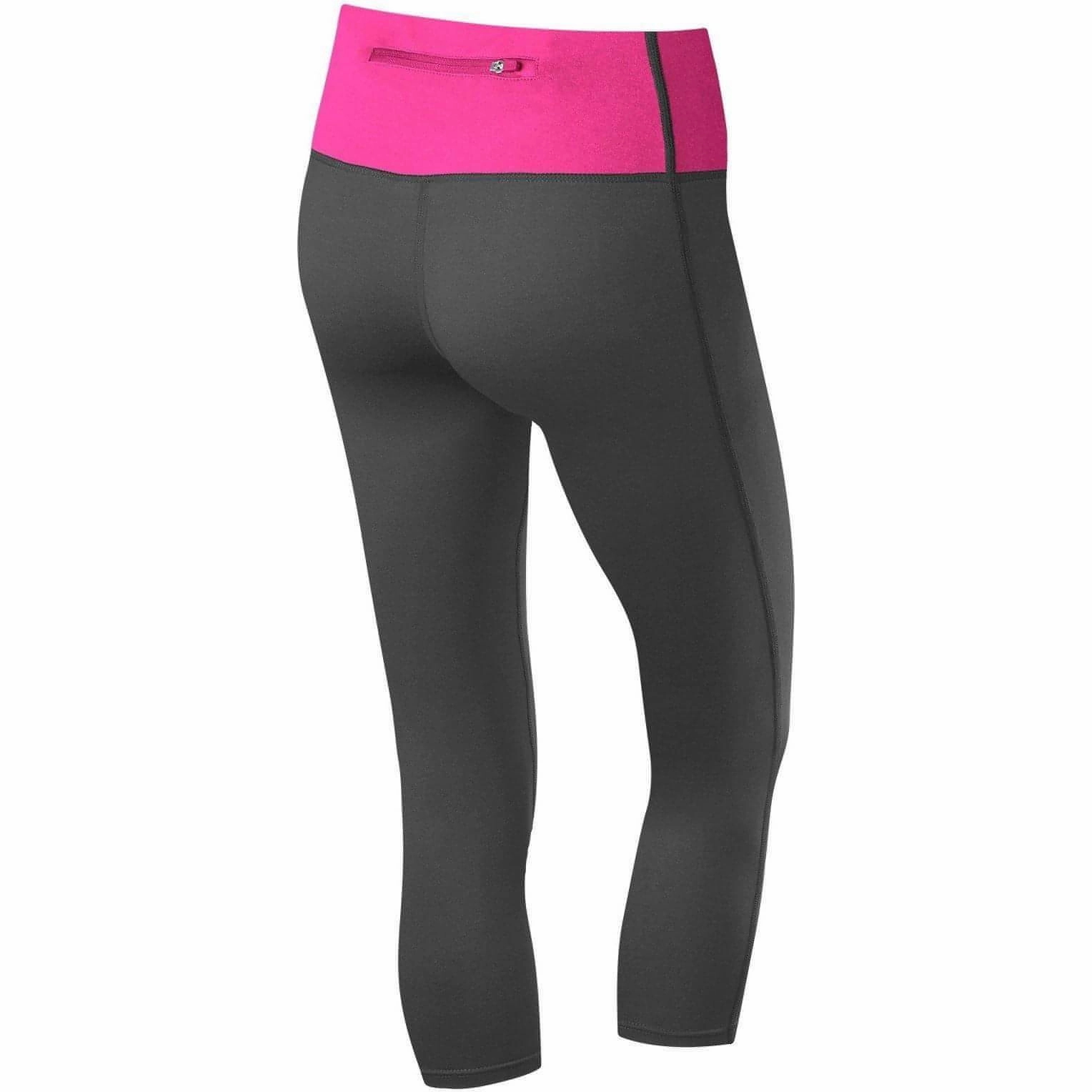 TCA Pro Performance Supreme Womens 3/4 Capri Running Tights - Grey Extra Soft Summer Wear Hiking Trail Lightweight Material