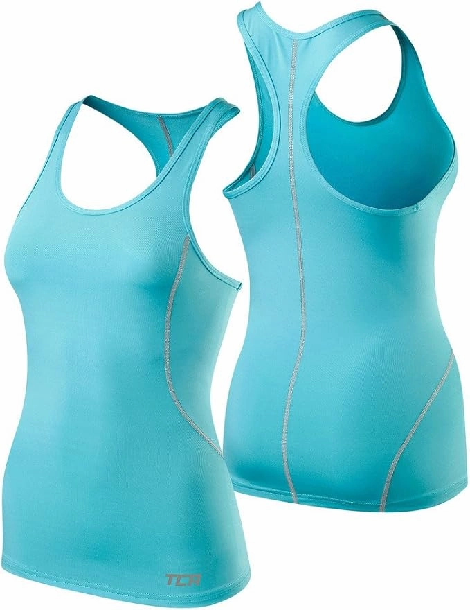 Flexible Hem Adjustment thought TCA Pro Performance Womens Running Vest Tank Top - Blue