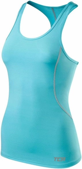 Anti Static Lining Feature TCA Pro Performance Womens Running Vest Tank Top - Blue