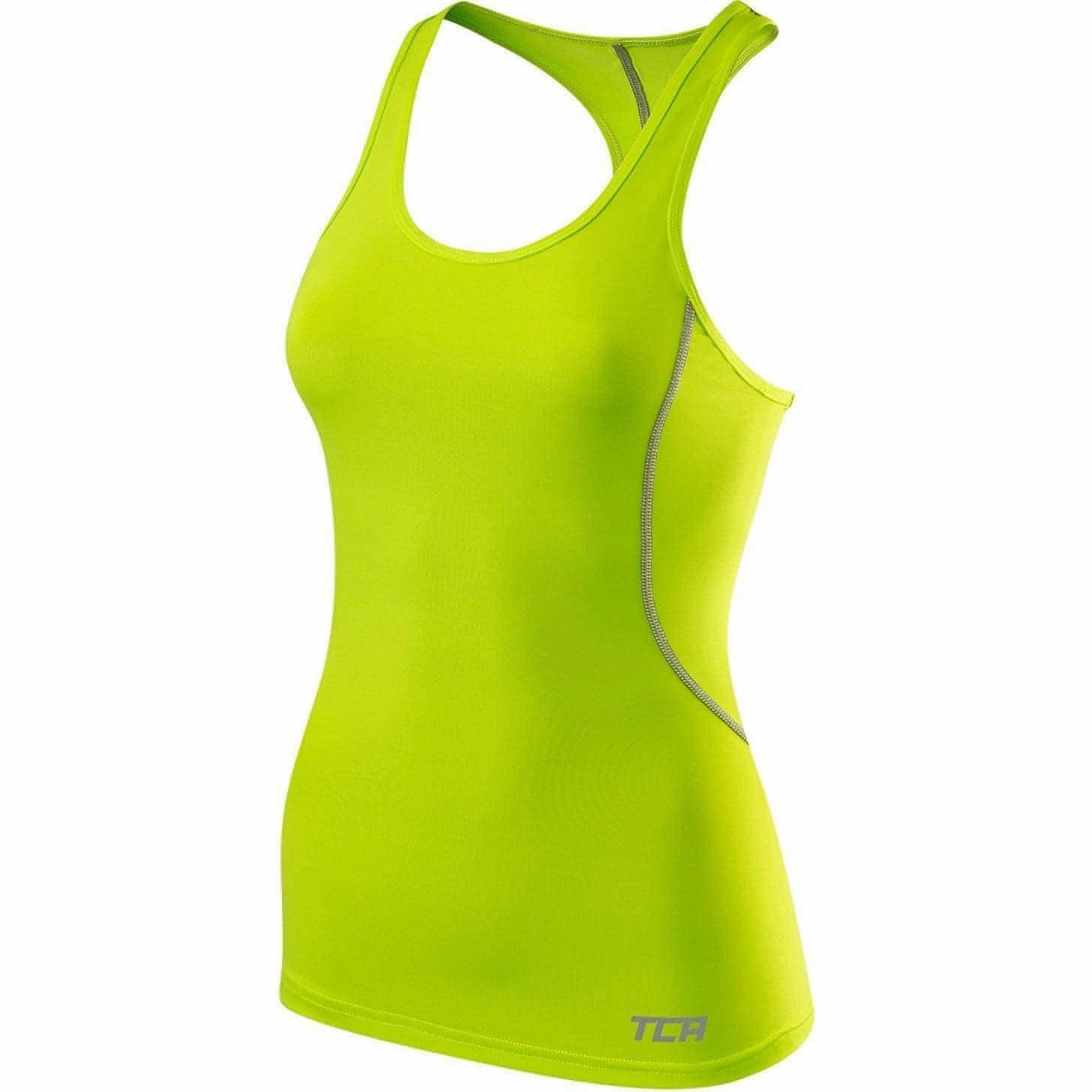 Straight TCA Pro Performance Womens Running Vest Tank Top - Green