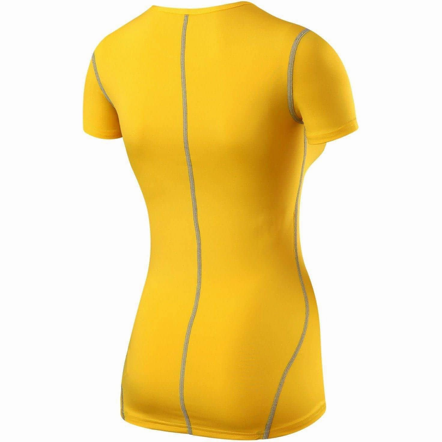 Airflow Ventilation TCA Pro Performance Womens Short Sleeve Baselayer Running Top - Yellow