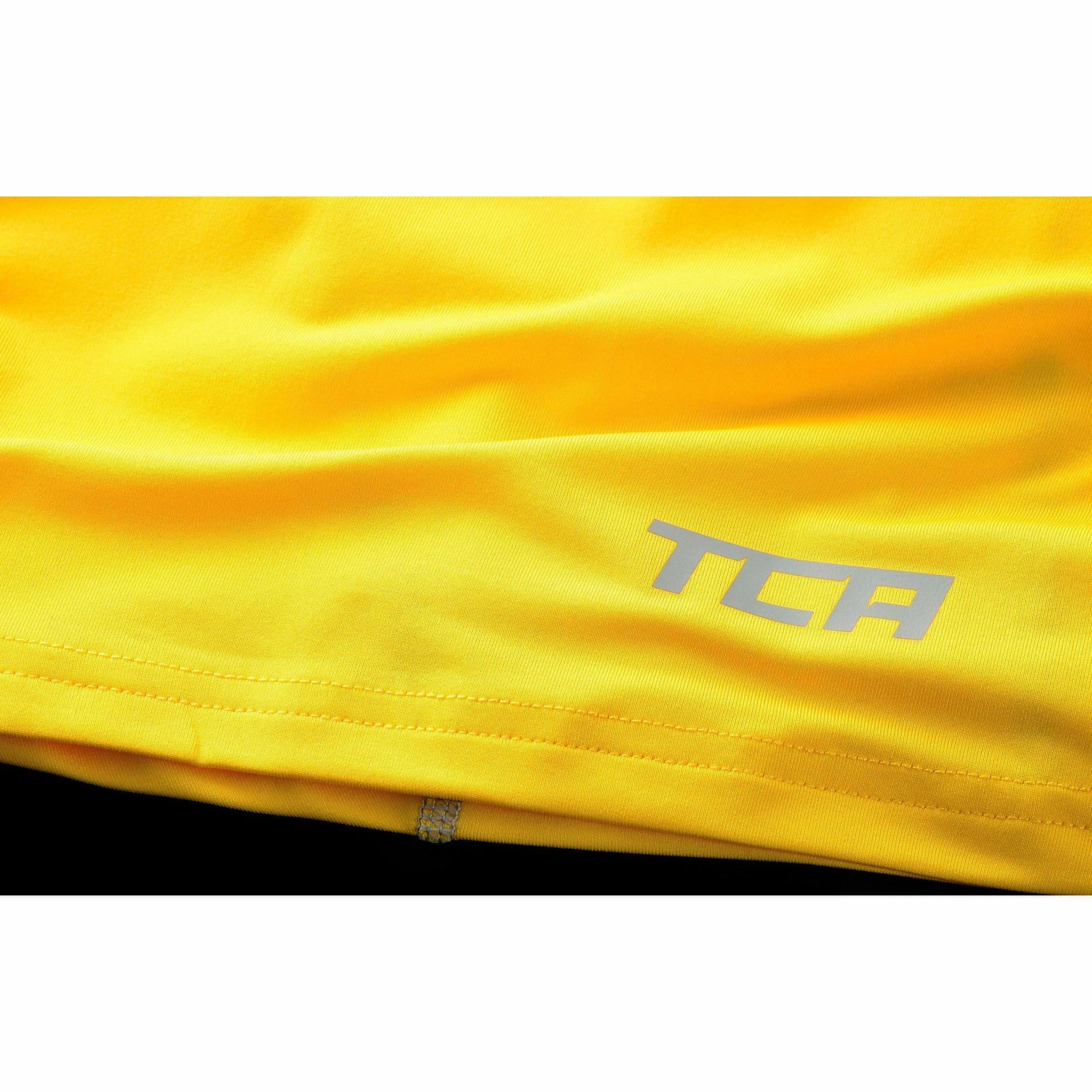 Trendy Comfort Formal Elegance TCA Pro Performance Womens Short Sleeve Baselayer Running Top - Yellow