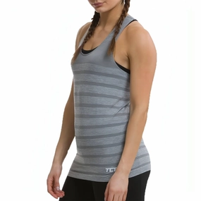 Thermo Regulating Inner Layer Elegant TCA QuickDry SuperKnit Womens Running Vest Tank Top - Grey