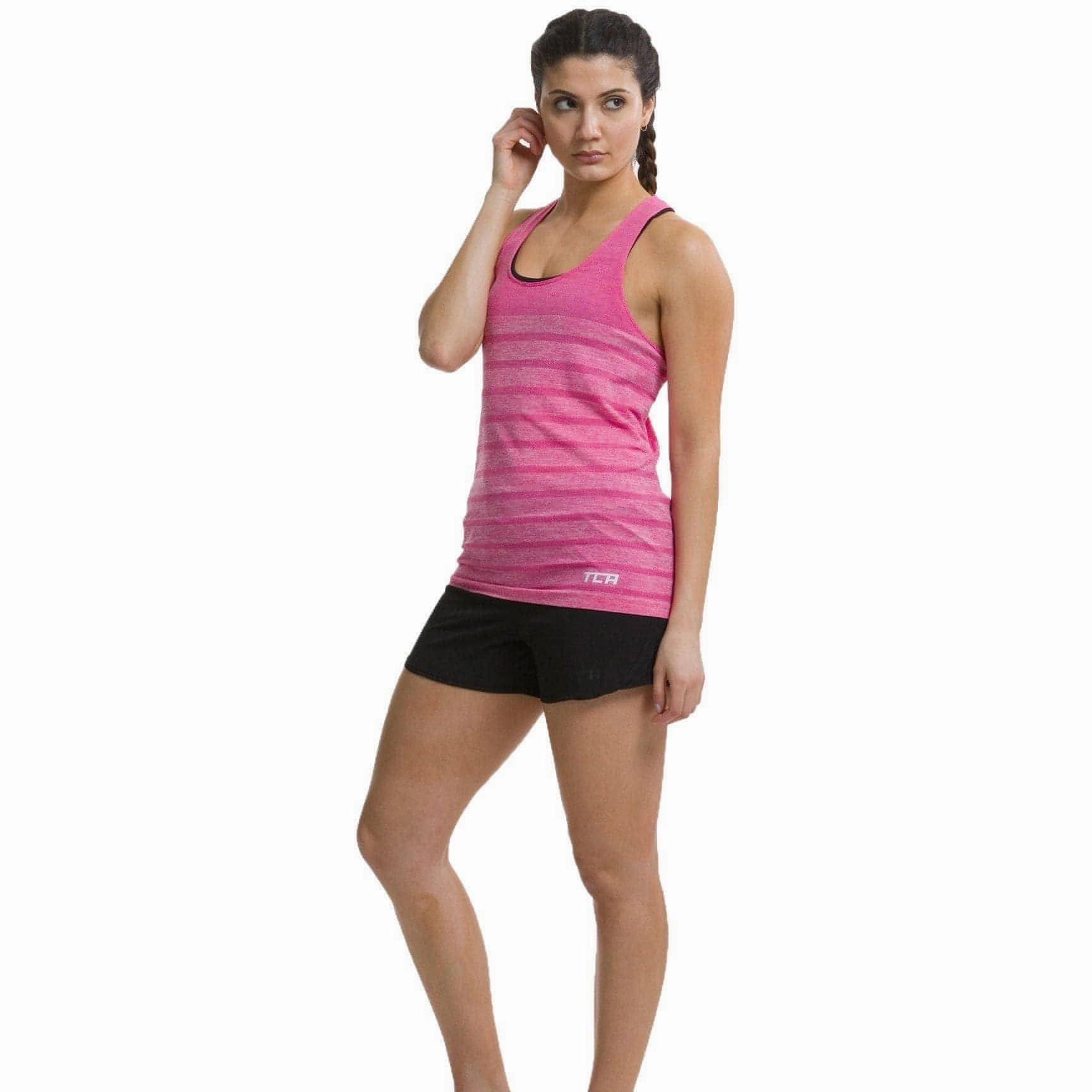 man made TCA QuickDry SuperKnit Womens Running Vest Tank Top - Pink
