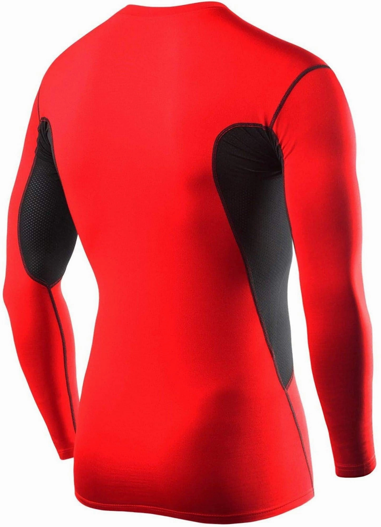 TCA SuperThermal Junior Long Sleeve Compression Top - Red Audio