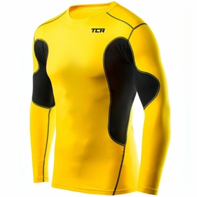 Bright Hue park TCA SuperThermal Junior Long Sleeve Compression Top - Yellow