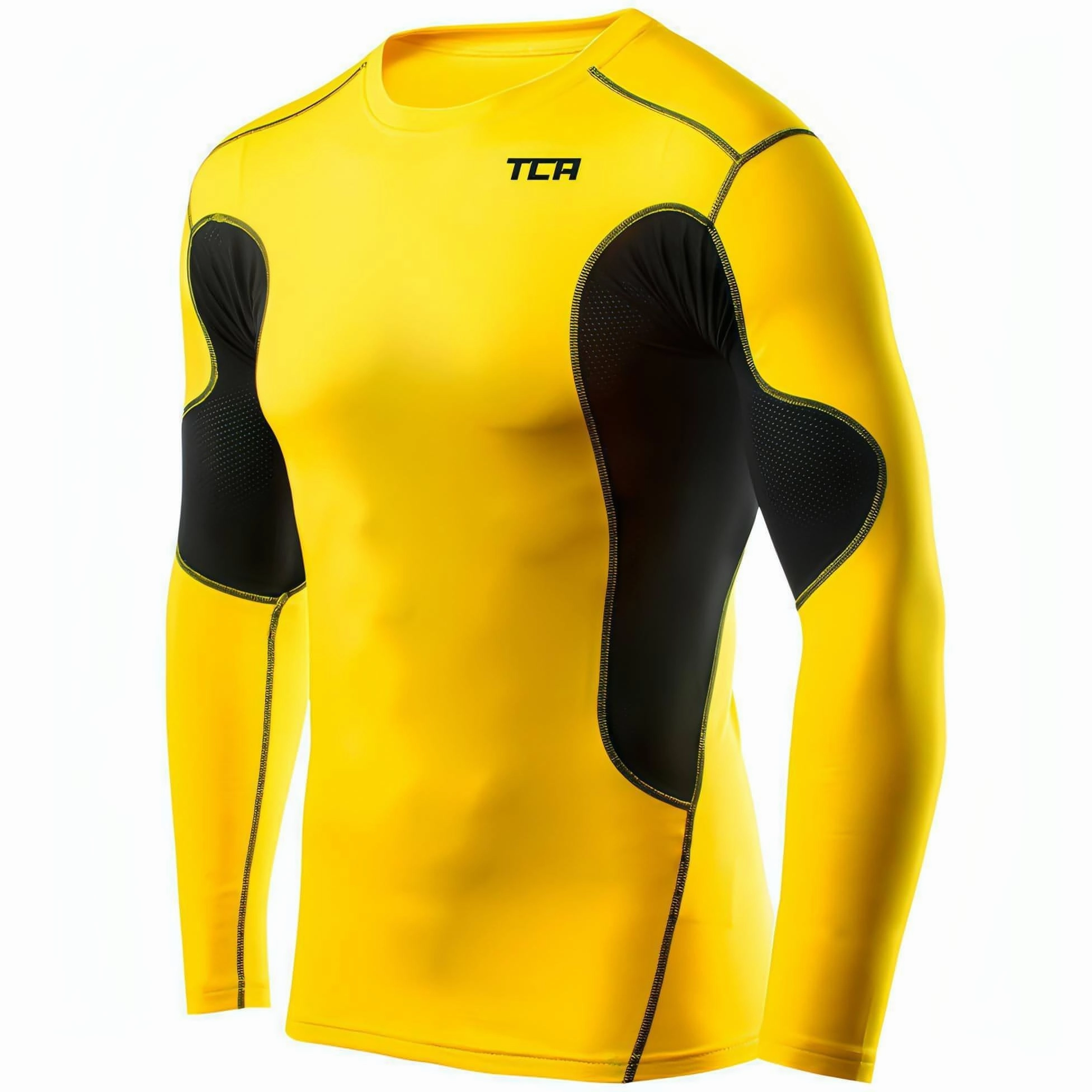 Bright Hue park TCA SuperThermal Junior Long Sleeve Compression Top - Yellow