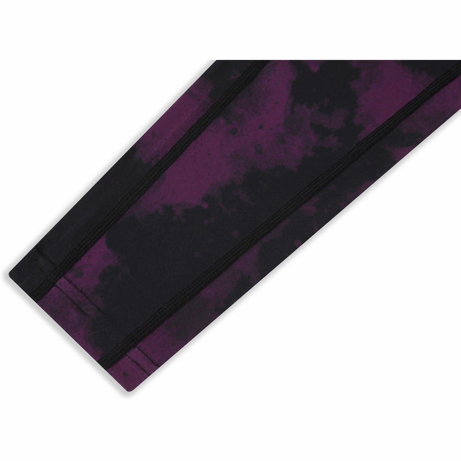 TCA Supreme Graphic Womens Long Running Tights - Purple Non Roll Waistband Breathable fabric