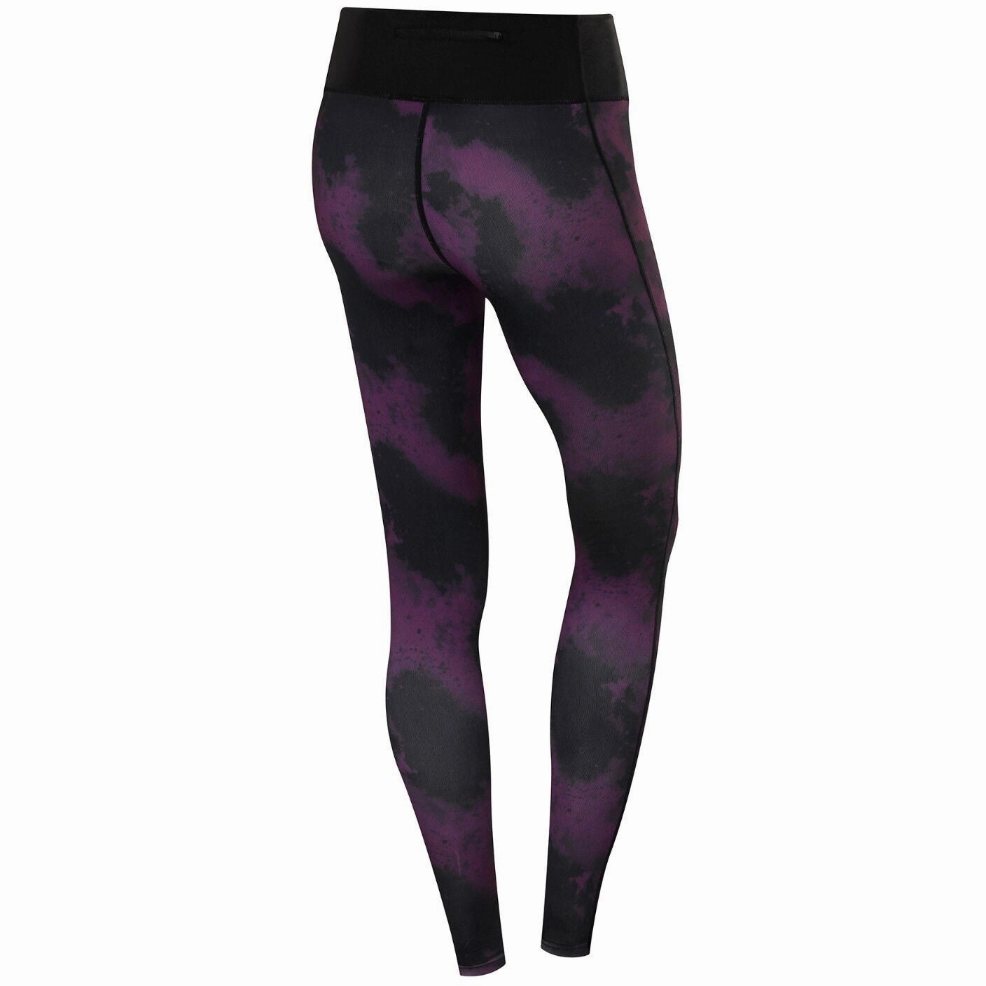 TCA Supreme Graphic Womens Long Running Tights - Purple Athletic Comfort Comfort Fit