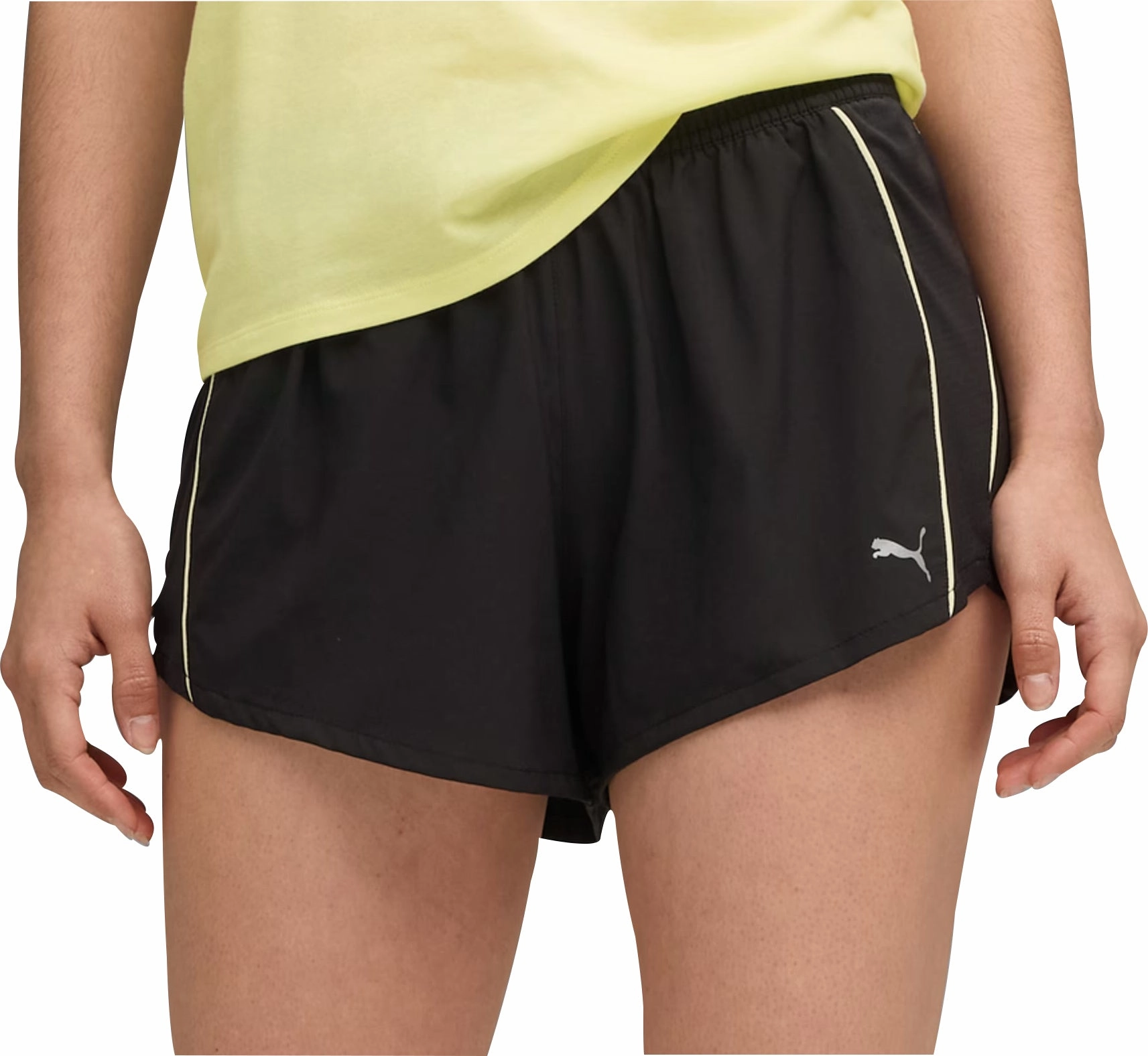Multi Pocket Functionality Anti - odor Puma Velocity 3 Inch Womens Running Shorts - Black