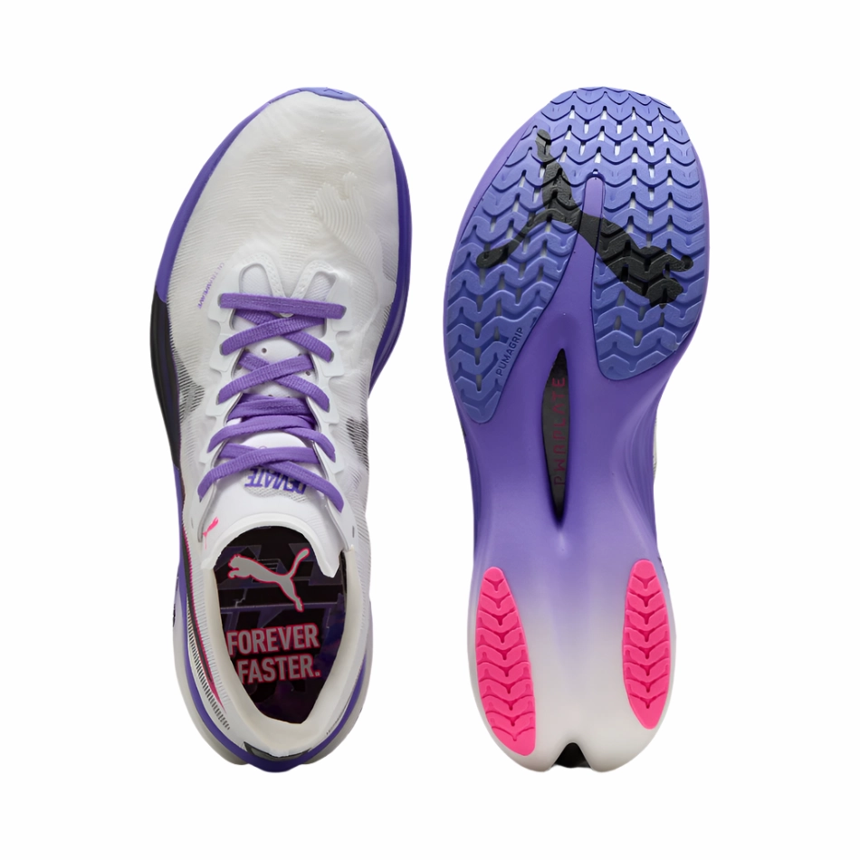 Sperry Top-Sider PUMA Men's Deviate NITRO Elite 3 DIGITOKYO Running Shoes in PUMA White/Dark Amethyst AW25