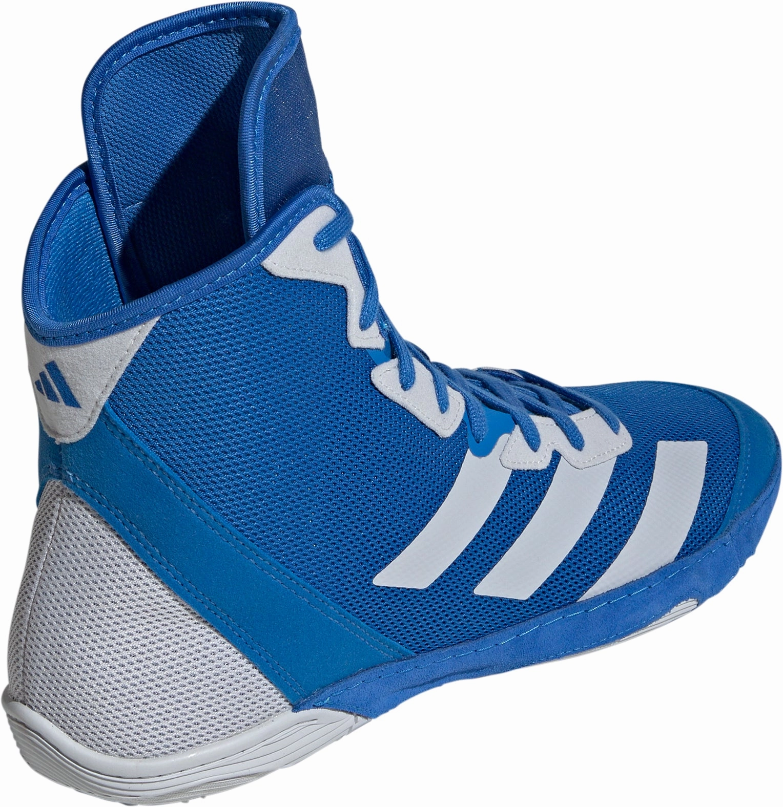 Zero Drop Sole Neutral Choice adidas Adizero Wrestling Mens Wrestling Shoes - Blue