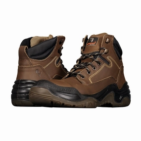 Men's Steel Toe Work Boots 6" and Oil and Slip Resistant EH Rated Breathable Support Minimal Color