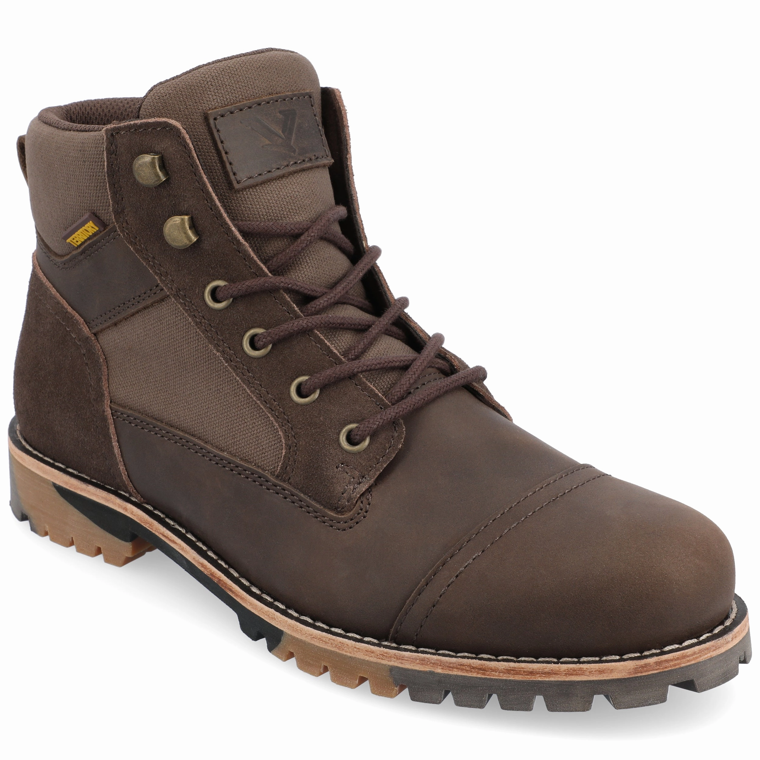 Weatherproof Seam Territory Brute Water Resistant Cap Toe Lace-up Boot