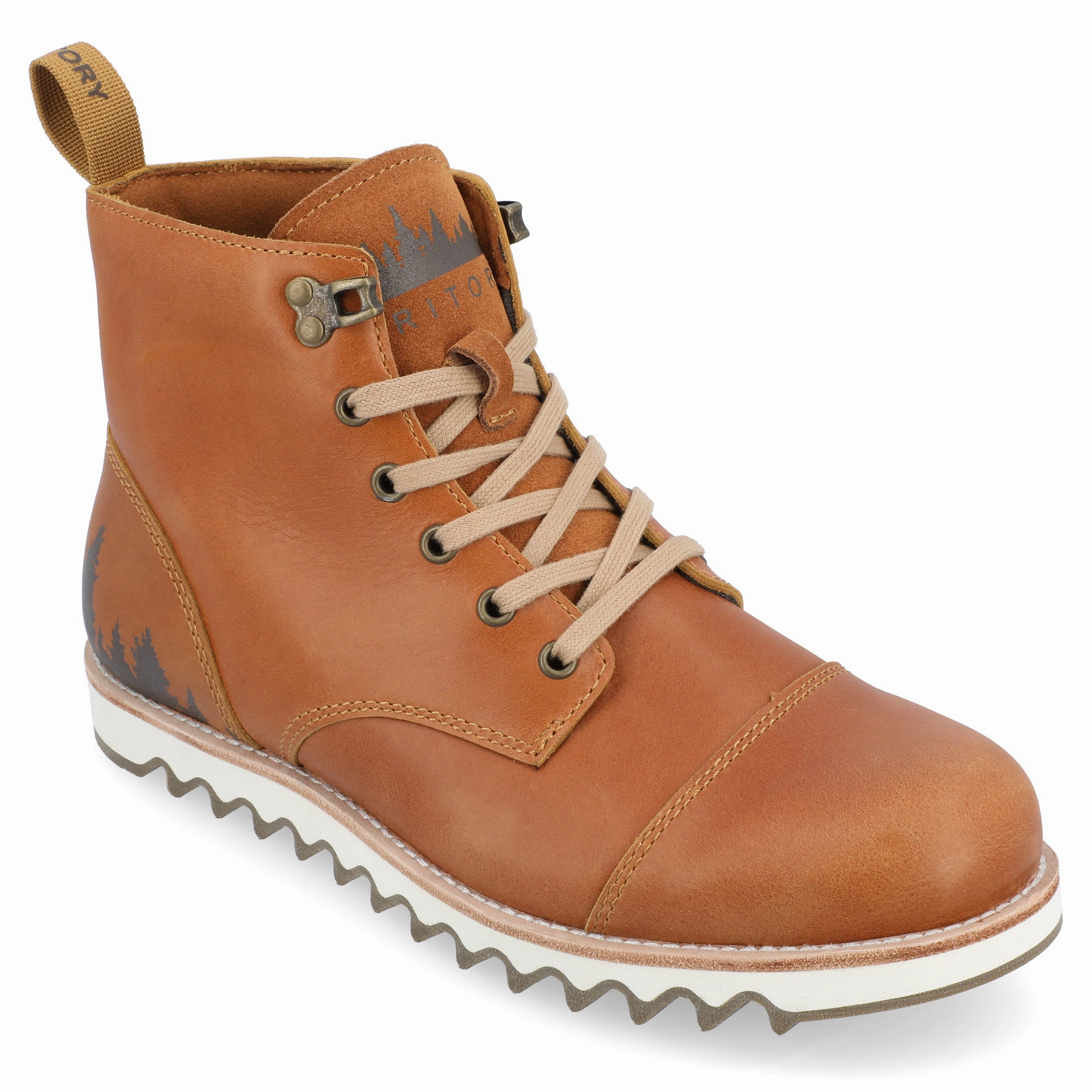 Territory Zion Water Resistant Wide Width Lace-Up Boot Transitional Season Wedge Heel