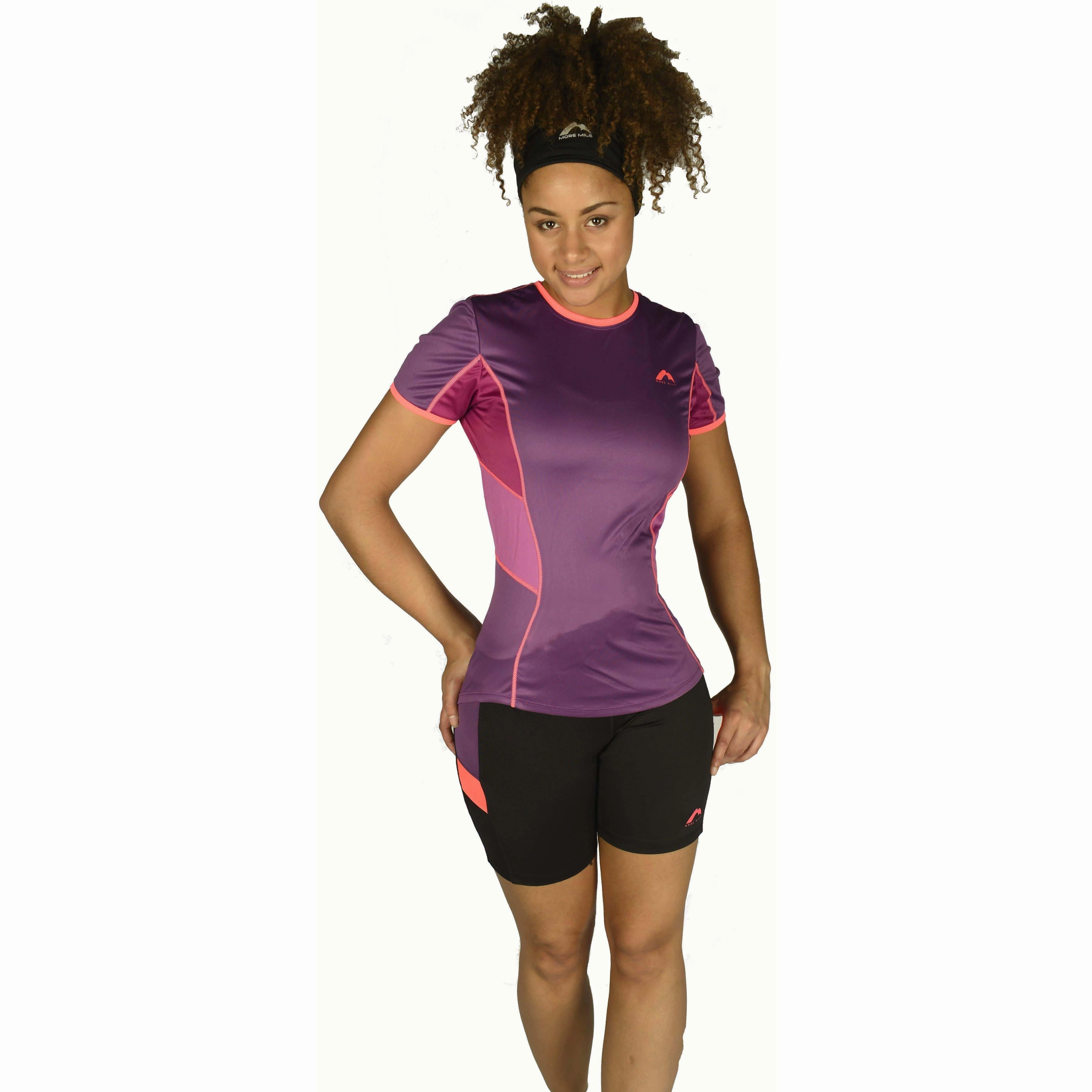 ReinforcedStressPoints More Mile More-Tech Womens Short Running Tights - Black