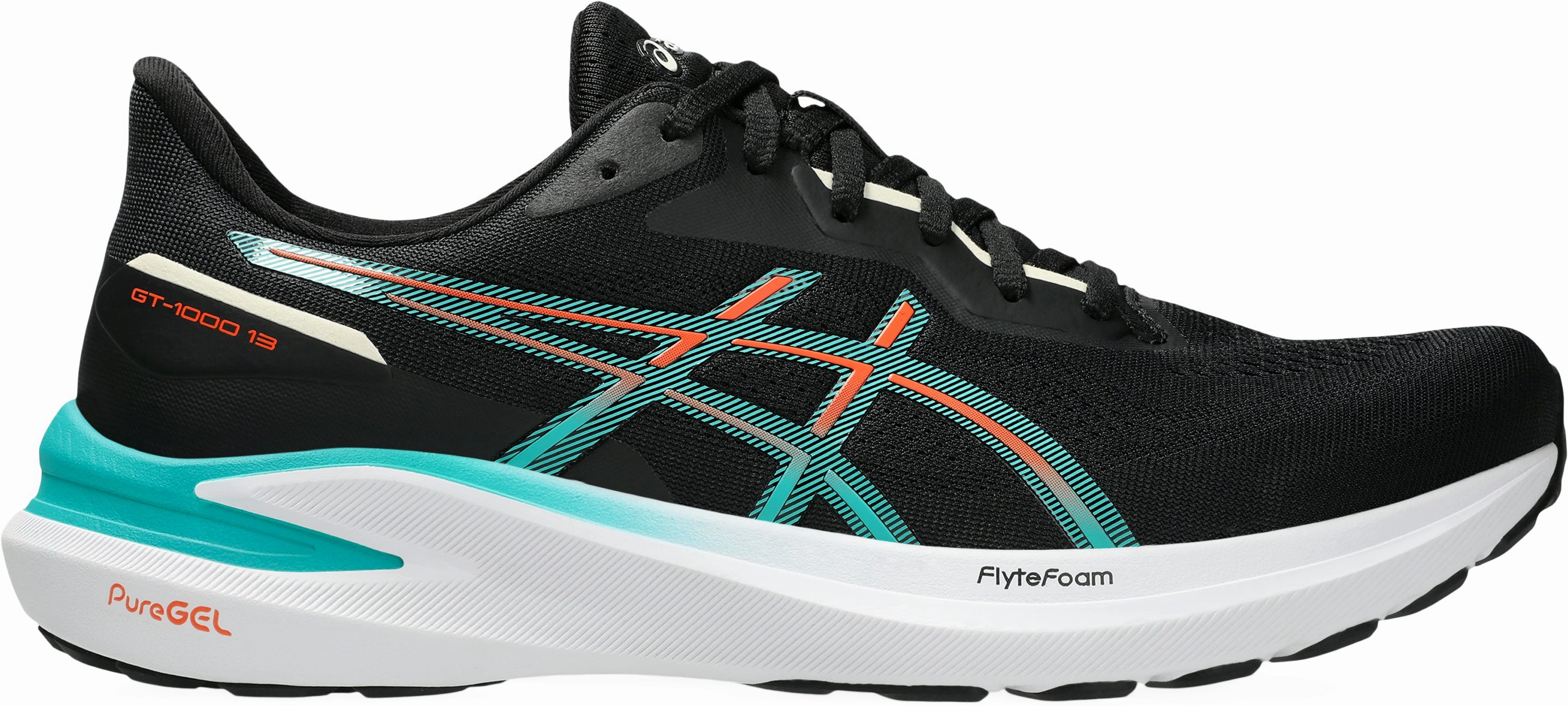Asics GT 1000 13 Mens Running Shoes - Black Ankle Support Design Stylish Comfort
