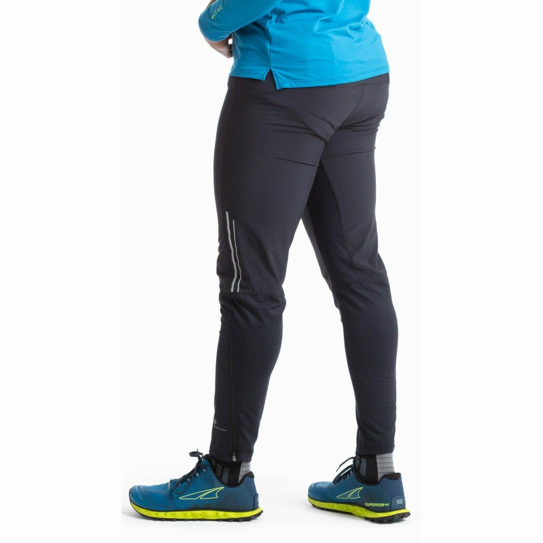 Ronhill Tech Flex Mens Track Pants - Black Stretch Joggers Track Leggings Capri