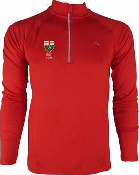 Blanket More Mile Vivid ESAA Half Zip Long Sleeve Mens Running Top - Red