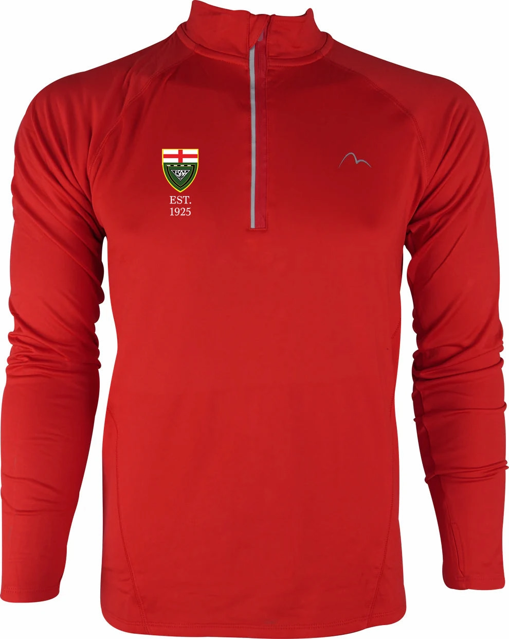 Blanket More Mile Vivid ESAA Half Zip Long Sleeve Mens Running Top - Red