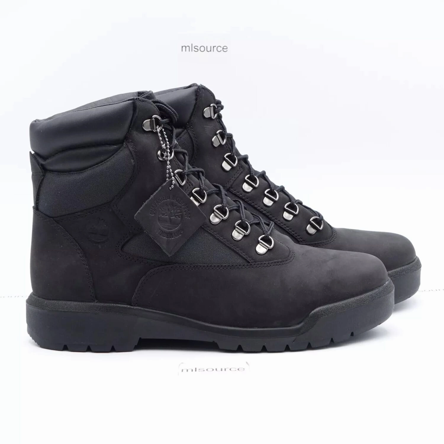 Timberland 6 Inch Waterproof Field Boot Black Nubuck  TB-0A17KC-001 Men's Comfort Lining Rainy Days