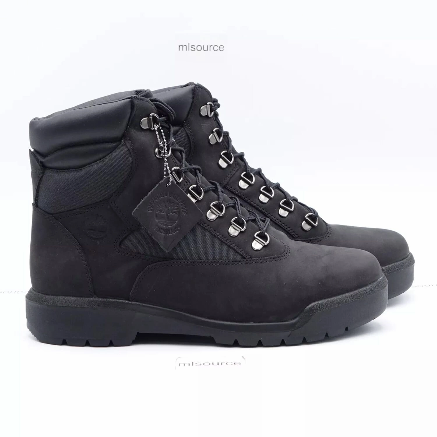 Timberland 6 Inch Waterproof Field Boot Black Nubuck  TB-0A17KC-001 Men's Composite Toe Guard heel cup