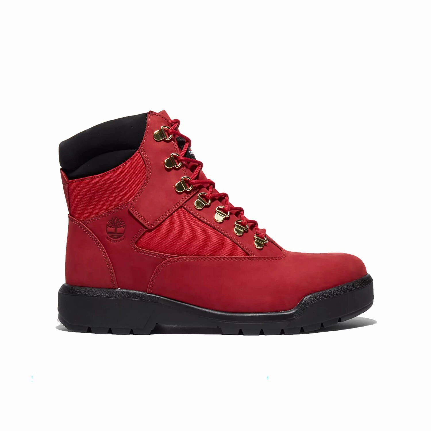 Timberland 6 Inch Waterproof Field Boot Dark Red Nubuck  TB-0A2JNW-F41 Men's Ergonomic Footbed Subtle Finish
