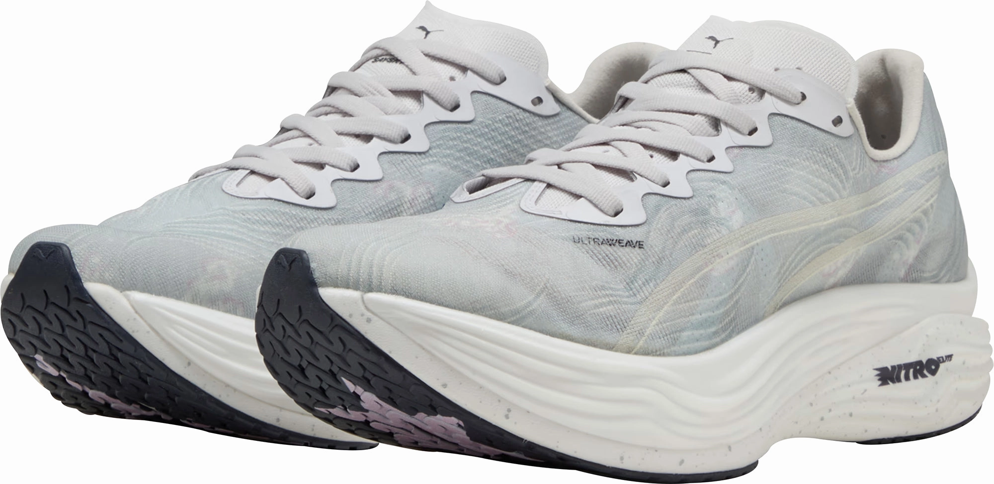 Waterproof Design Soft Material Puma Deviate Nitro Elite 3 X SAYSKY Mens Running Shoes - Grey