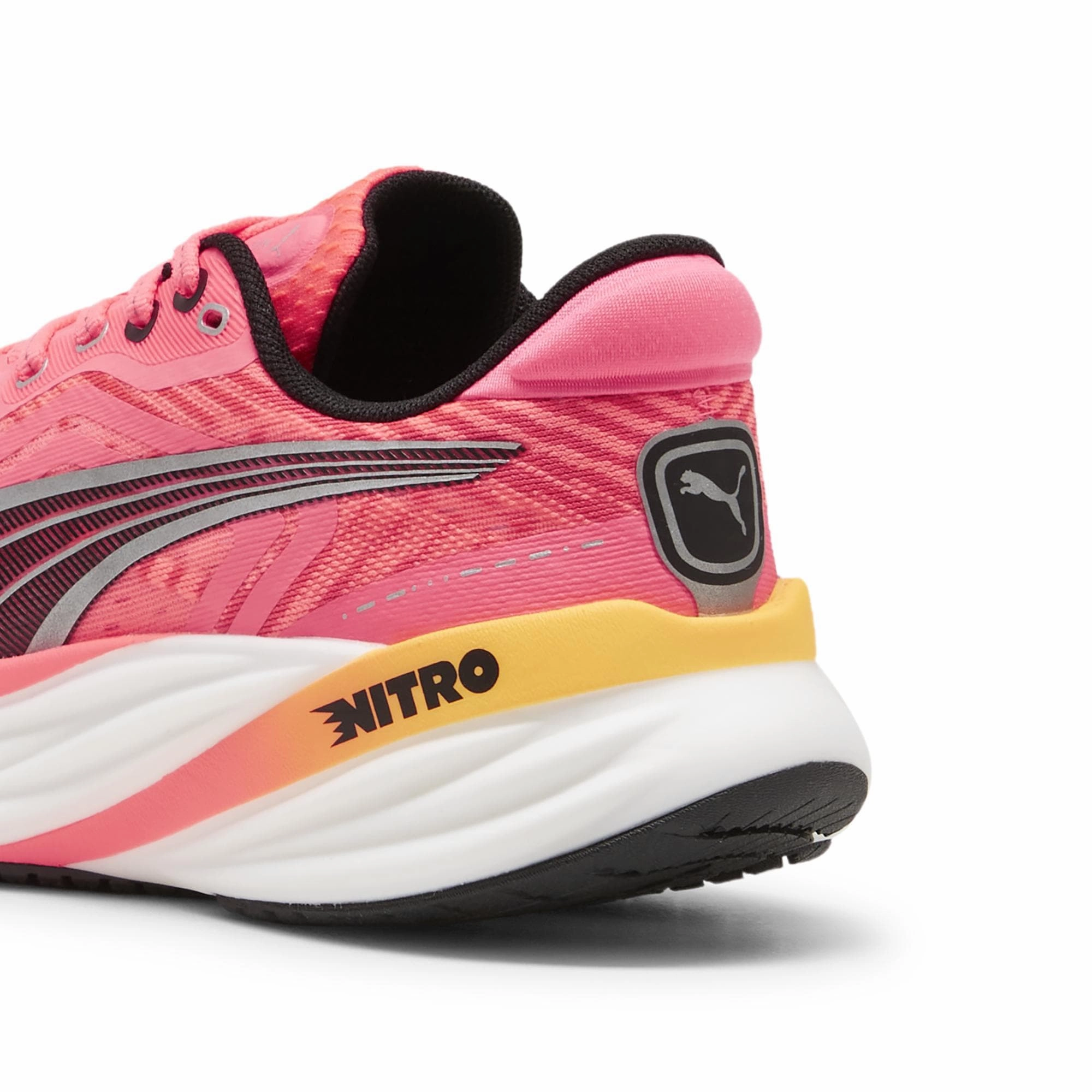 running in patterned designs youth shoes Puma Women's Magnify NITRO 2 Tech - Sun Stream-Sunset Glow-PUMA White - AW24