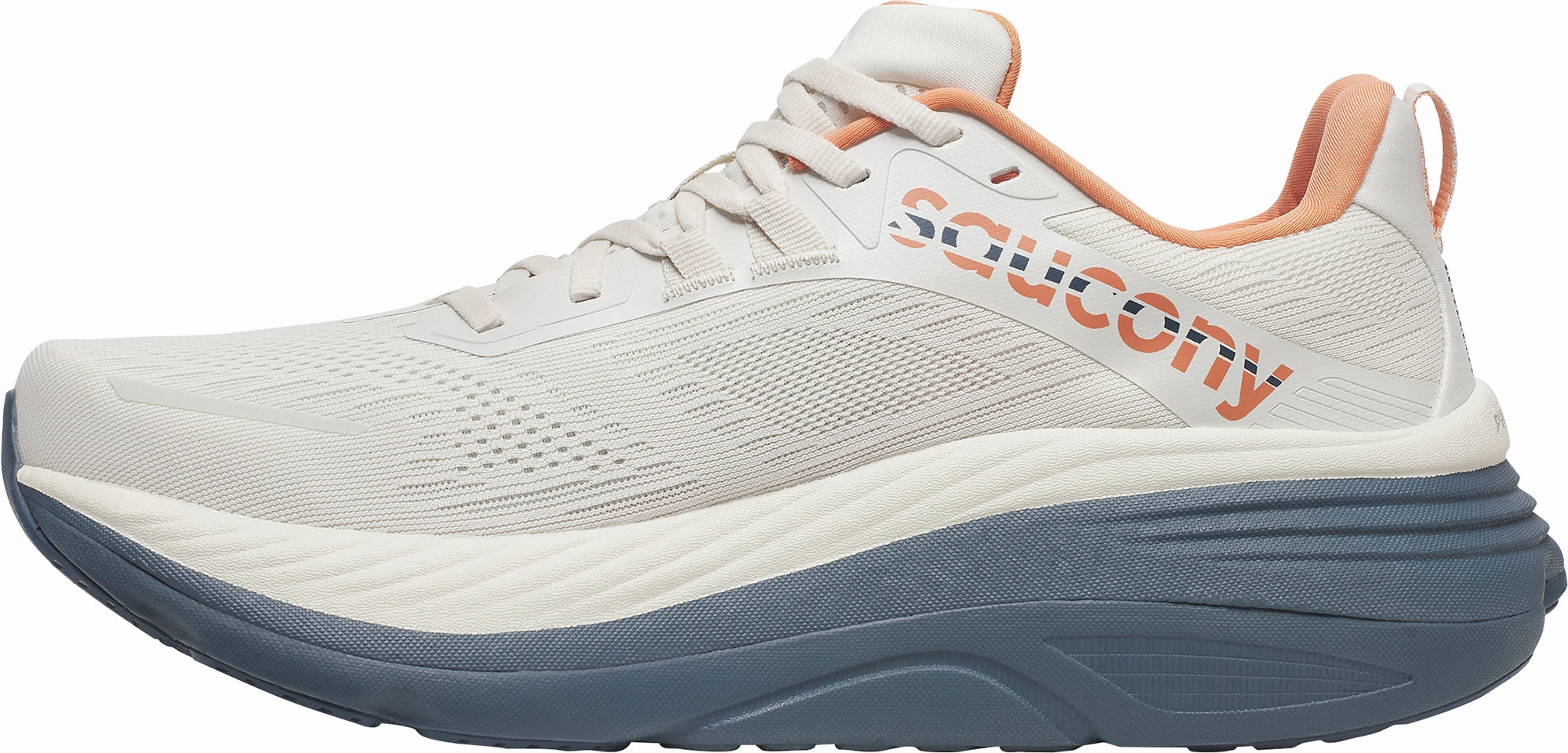 Easy Lace System Shock Absorption Technology Saucony Hurricane 24 Mens Running Shoes - White