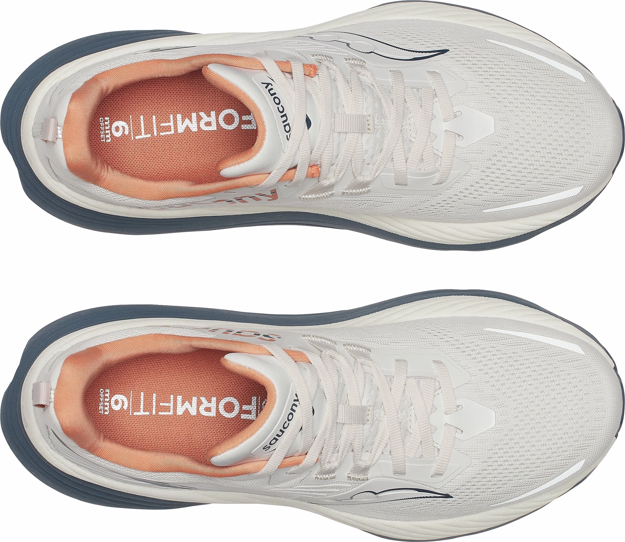 running in a neighborhood Injury prevention Saucony Hurricane 24 Mens Running Shoes - White