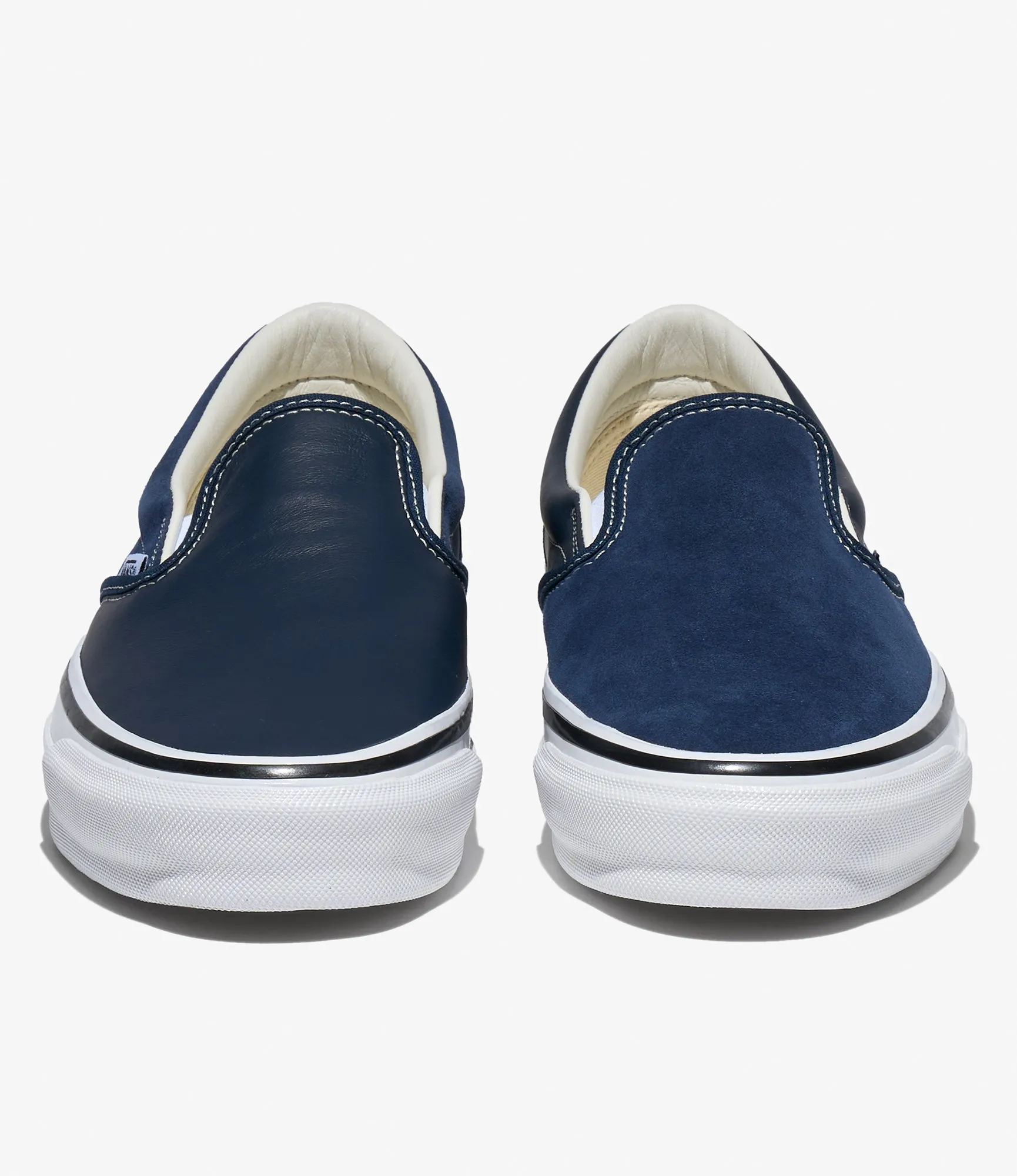 Classic Slip-On 98 ?C?Navy Leather/Suede Mix Foot Arch Well Padded